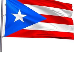 Patriotic Red, White, and Blue Flag Puerto Rico